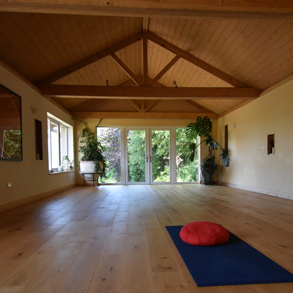 Inside Namaste Barn Yoga Studio Newton Abbot